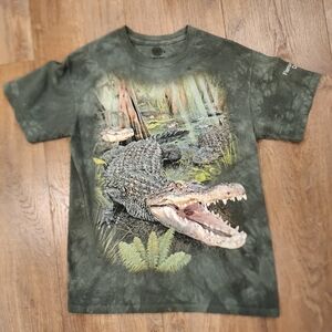 The Mountain Tee Shirt Alligators Flamingo Park Davies, FL Tie Dye size Small